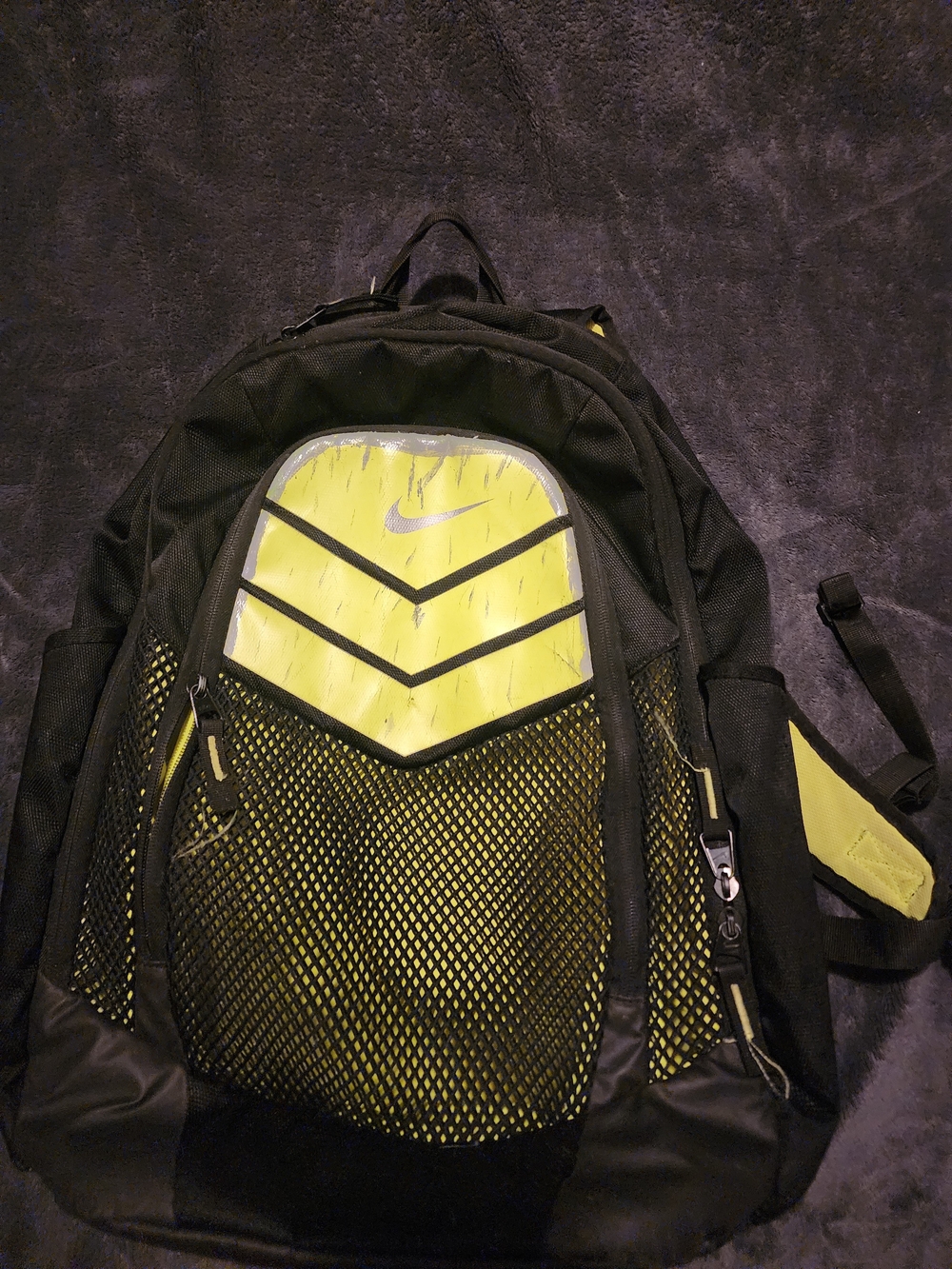 Nike Black and Yellow Athletic Backpack